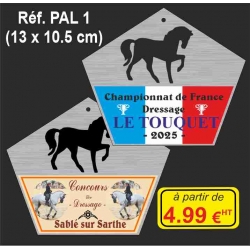 Plaque alu perforée brossé évidée num - Réf. PAL 1